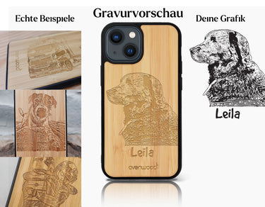 INDIVIDUELL iPhone 13 Mini Bambus-Kunststoff